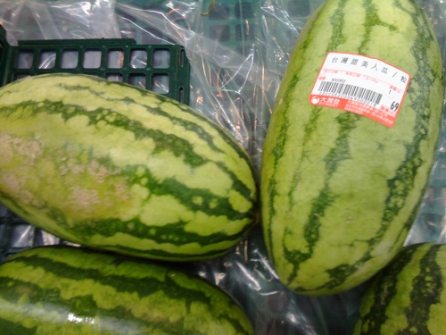 台湾の物価‐台湾の西瓜の値段‐甜美人