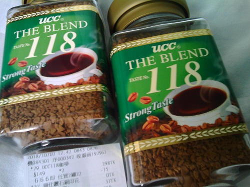 台湾のインスタントコーヒーの値段‐UCC118